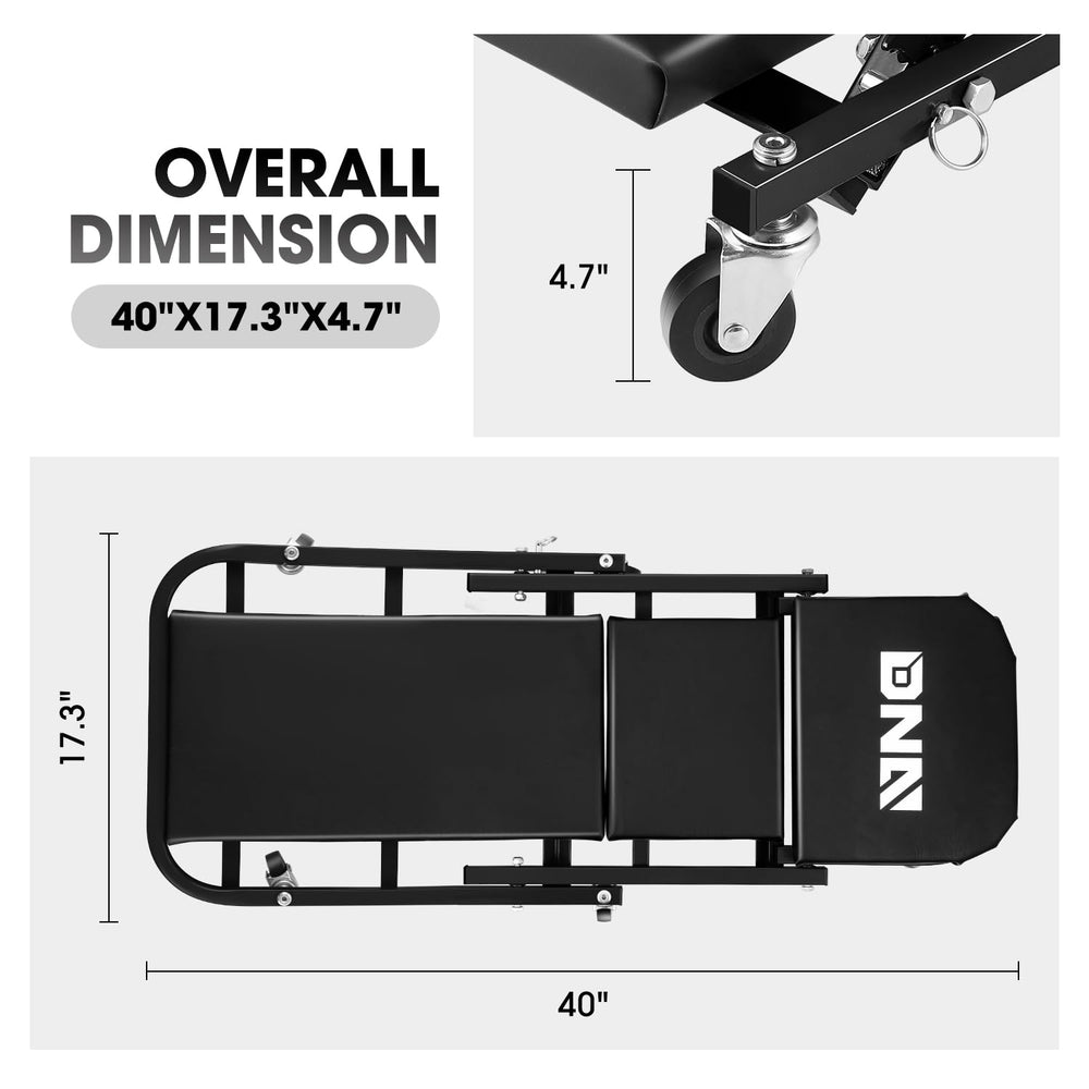 DNA Motoring heavy-duty tubular steel frame provides lasting support.