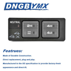 Dngbymx 4WD switch on the dash demonstrates ready compatibility for 4x4 use