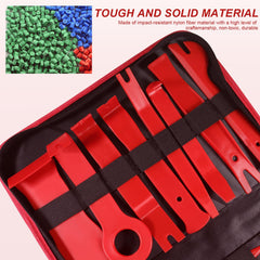 Storage bag keeps 19-piece kit organized for on-the-go repairs.