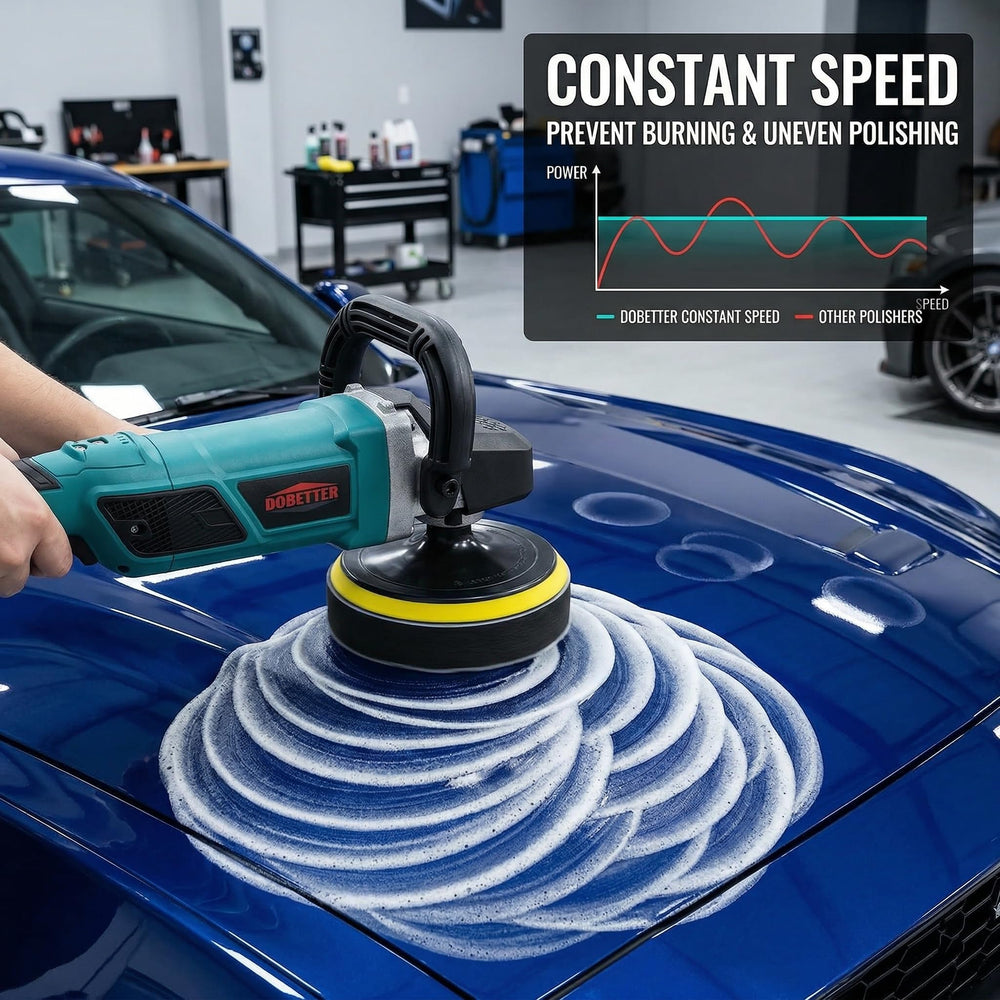 Dobetter 6-speed management system for delicate finishes, standard polishing, and heavy cutting.