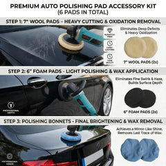 Dobetter 7-inch wool pads for high-precision cutting and finishing.