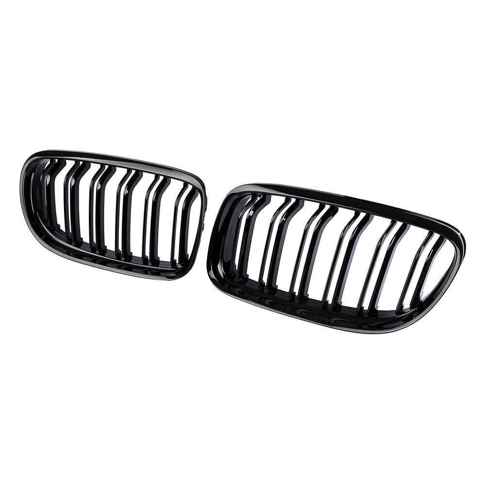 DOCAS E90 front grille left with gloss black double-line finish for a sharper front-end look.