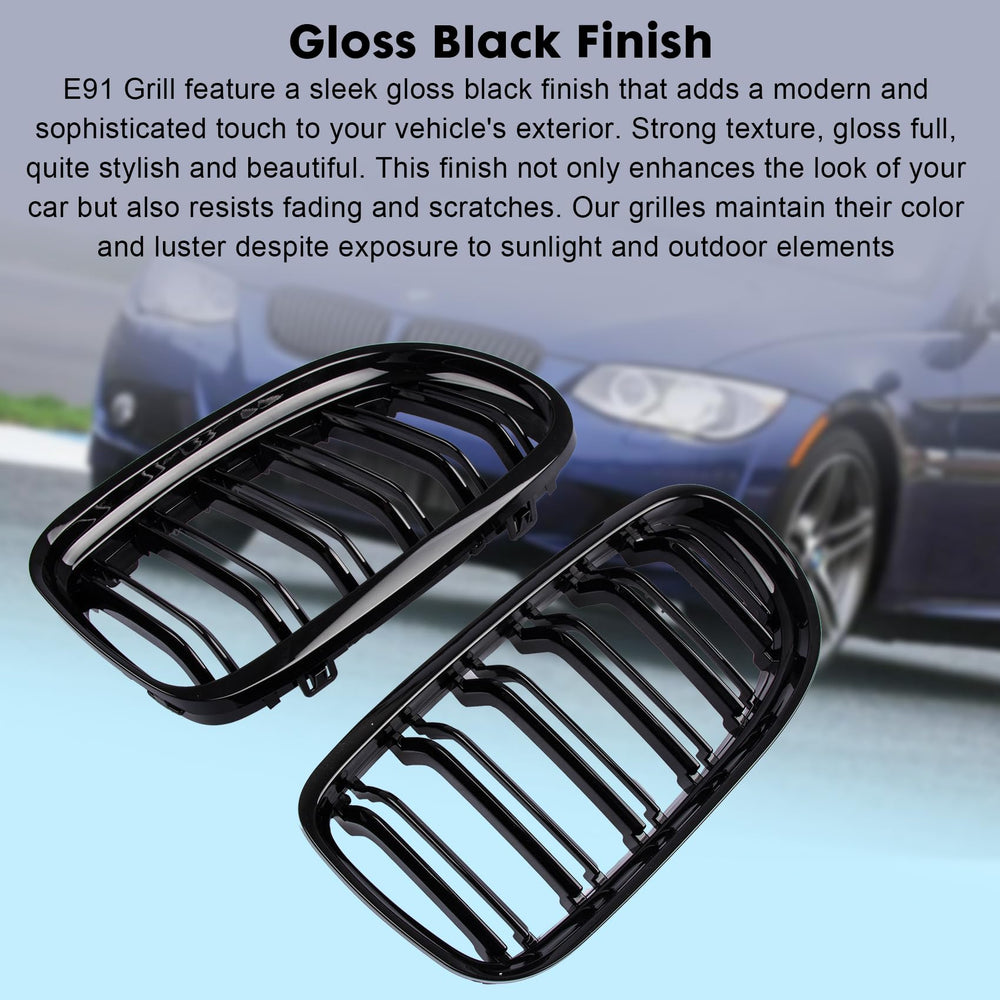 DOCAS E91 Touring grille glossy black finish for a cohesive exterior look.