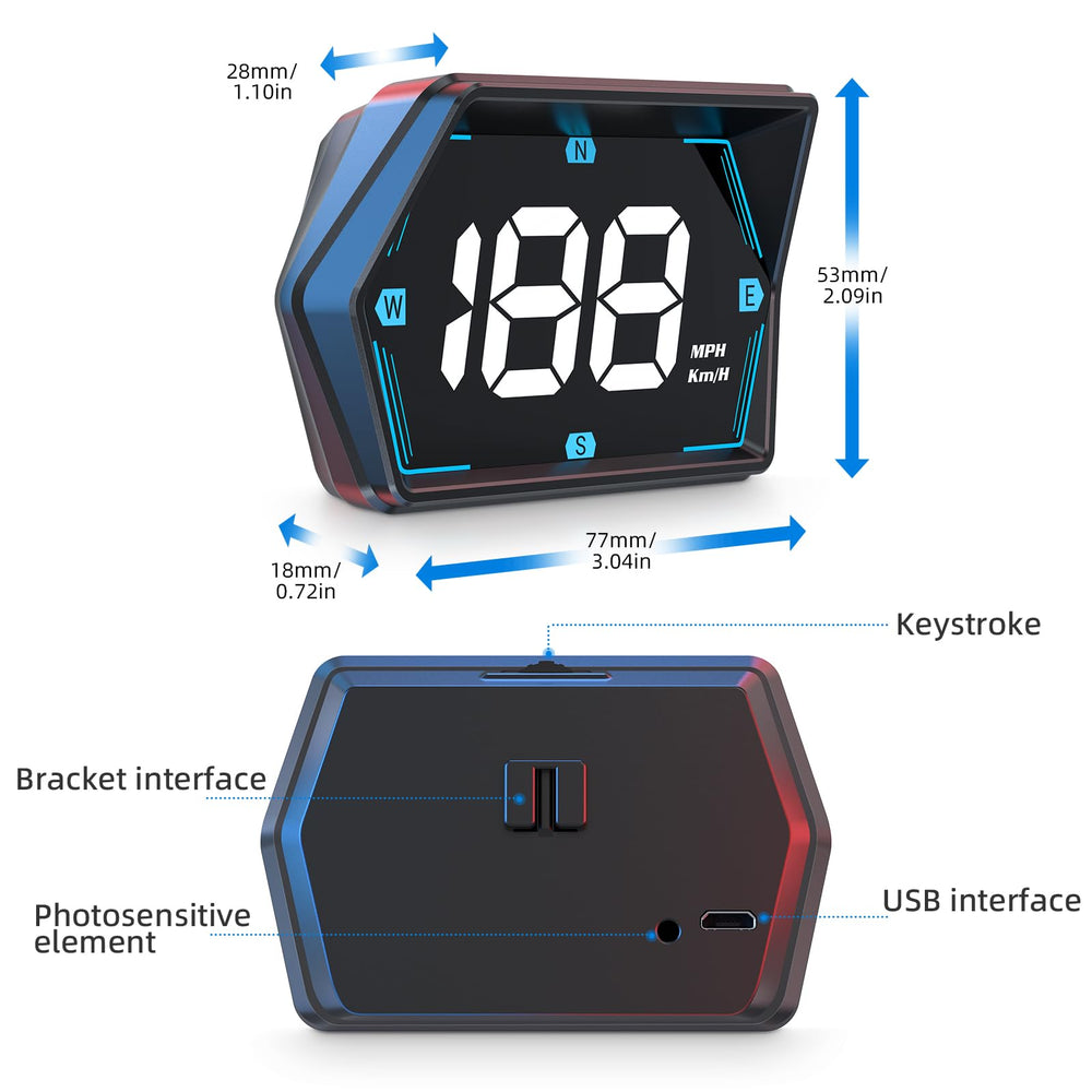 Docbraces G20 HUD GPS accuracy ensures reliable speed data on navigation