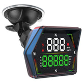 Docbraces HUD speedometer display shows real-time mph for safer highway driving.