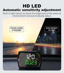 Docbraces HUD plug-and-play USB setup works in most vehicles.