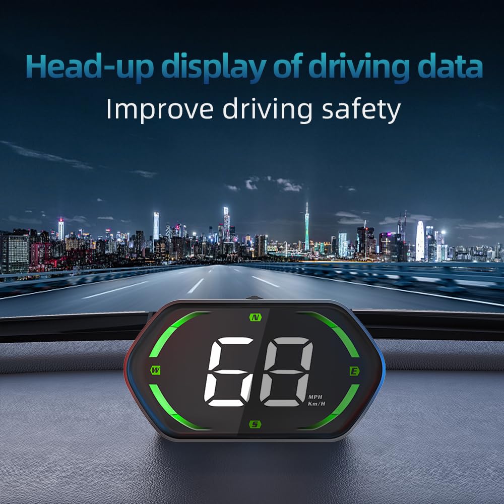 Docbraces HUD display with real-time speed and compass for confident navigation