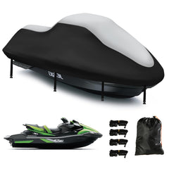 DOCEPERT 3-seater jet ski cover protects your watercraft from sun and rain.
