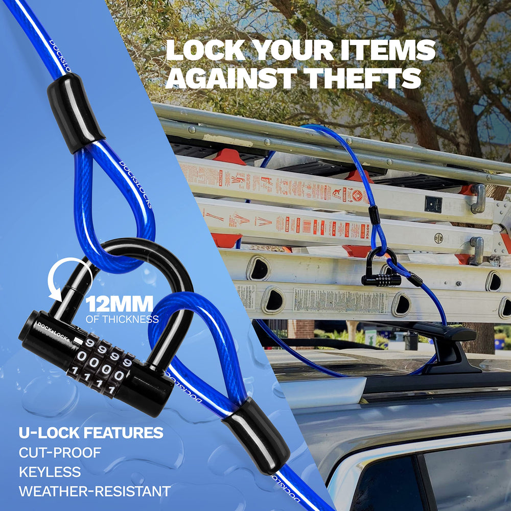 DocksLocks 12mm chrome-plated shackle delivers strong theft protection for bikes.