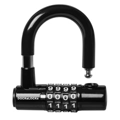 DocksLocks zinc-alloy body with PVC coating protects against weather and scratches.