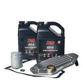 Doc's Auto Parts diesel ATF 4 fluid bottle pour for clean, controlled transfer.