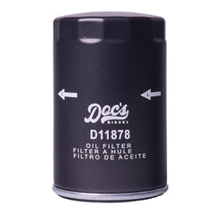 Doc's Diesel oil filter D11878-12-pack heavy-duty housing supports long service life.