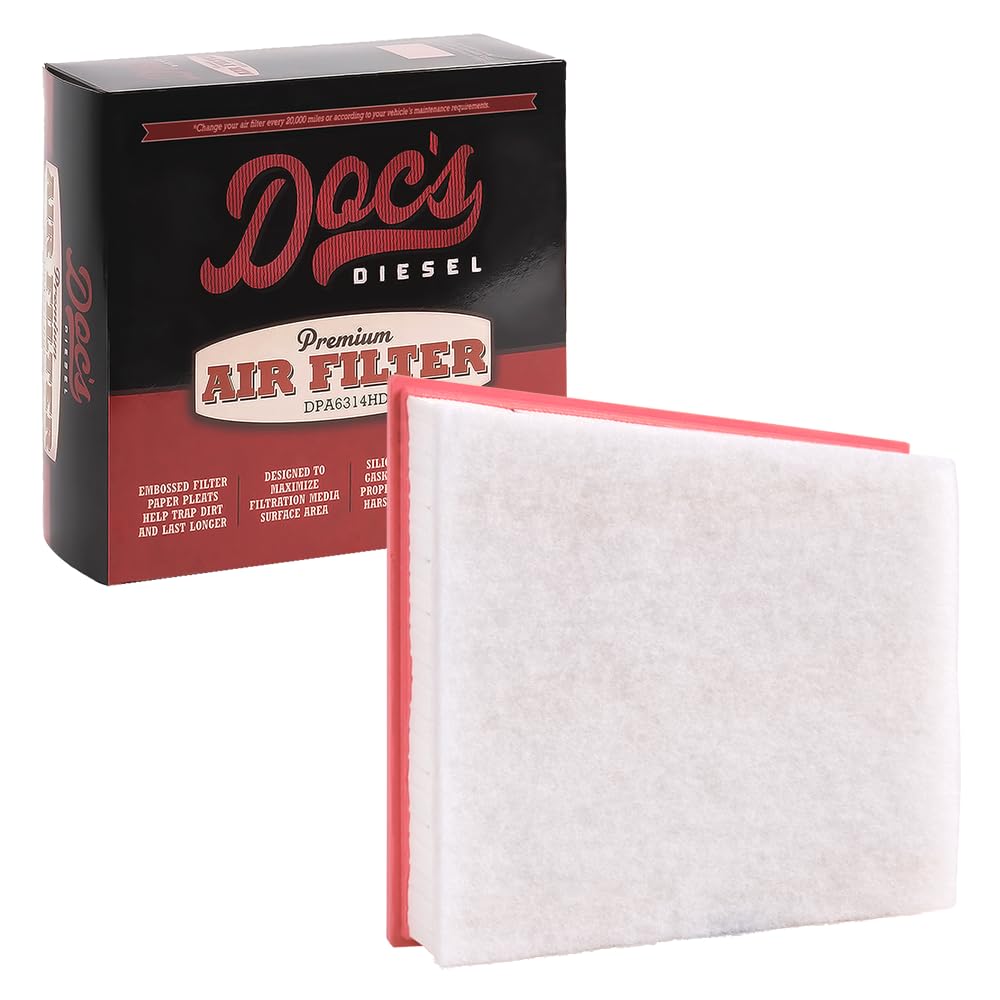 Doc's Diesel Engine Air Filter DPA10660 front view shows filter media designed for dusty conditions