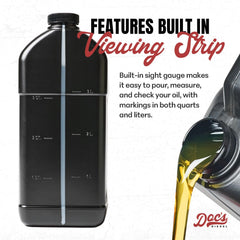 Doc's Diesel 5W-40 bottle side label shows extended wear protection.