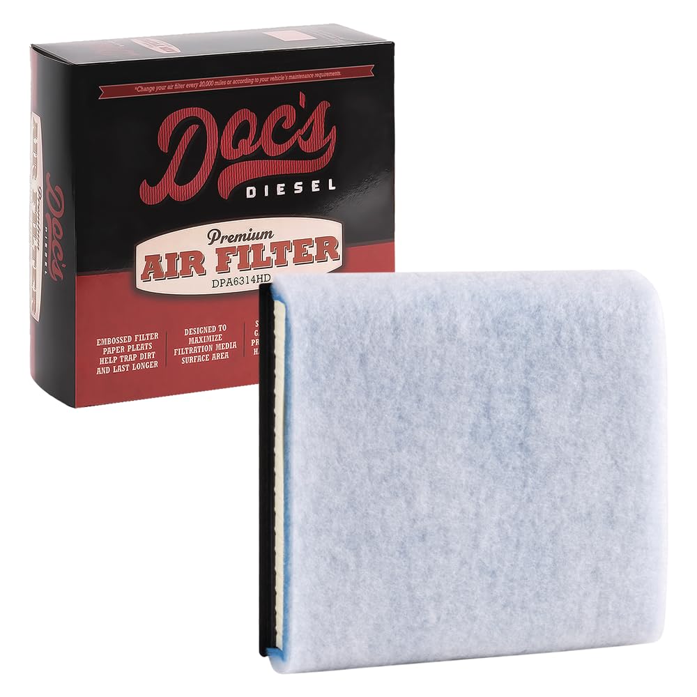 Doc's DPA11885 front view, rugged filter ready to guard intake from debris