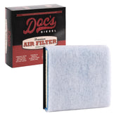 Doc's DPA11885 front view, rugged filter ready to guard intake from debris