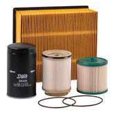 Doc's Diesel Filter Combo Kit with four filters for RAM 6.7L Cummins, convenient maintenance bundle.