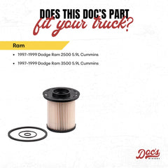 Doc's Diesel Filter DCS8323 side profile demonstrates compact design for tight engine bays.
