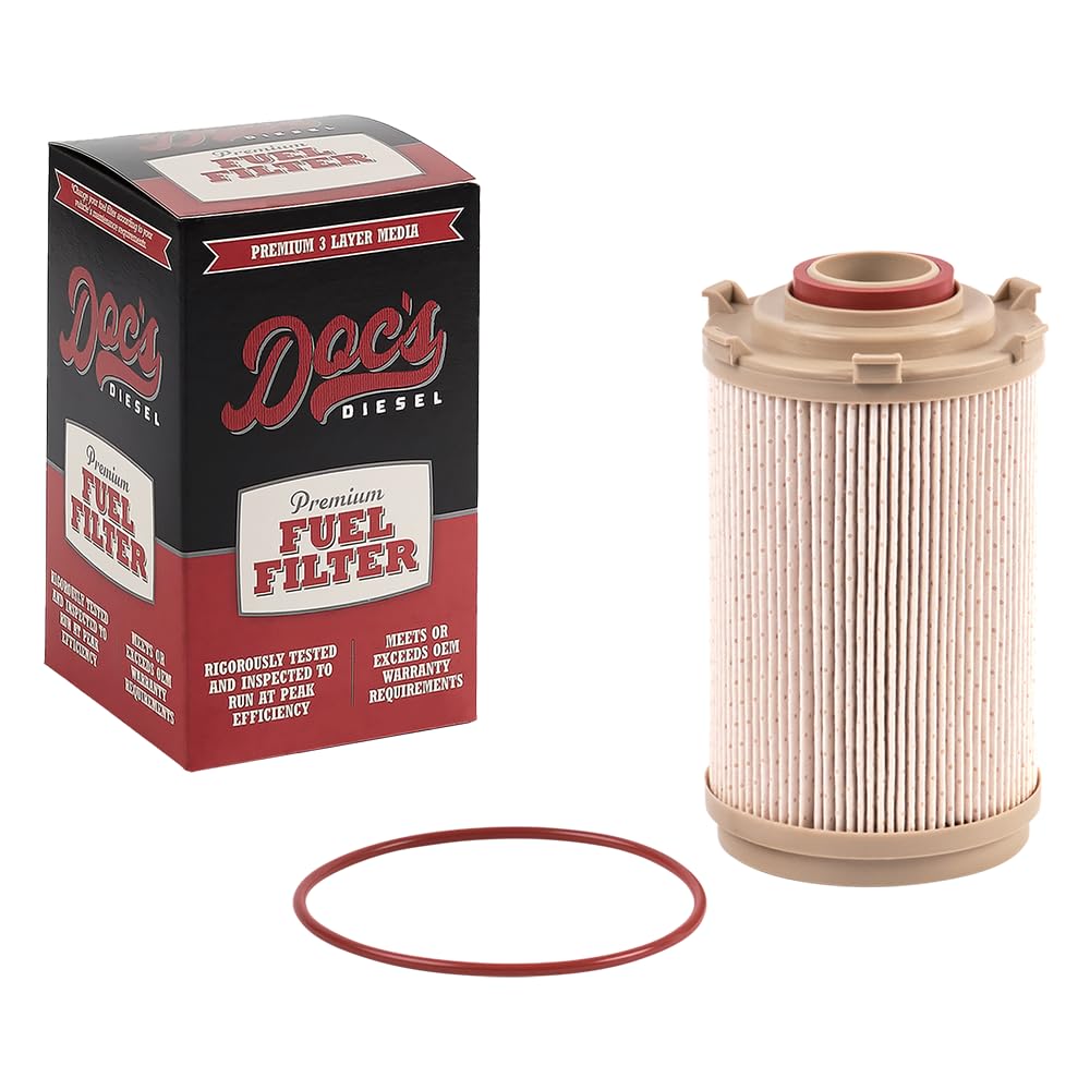 Doc's Diesel Filter DGF400 front view emphasizes robust filtration and clean fuel flow.