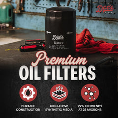 Doc's D4872 side view highlights compact size for easy installation and engine protection.
