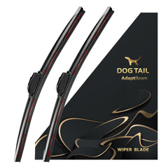 DOG TAIL AdaptBeam dual-frame wipers ensure consistent contact for clear visibility.