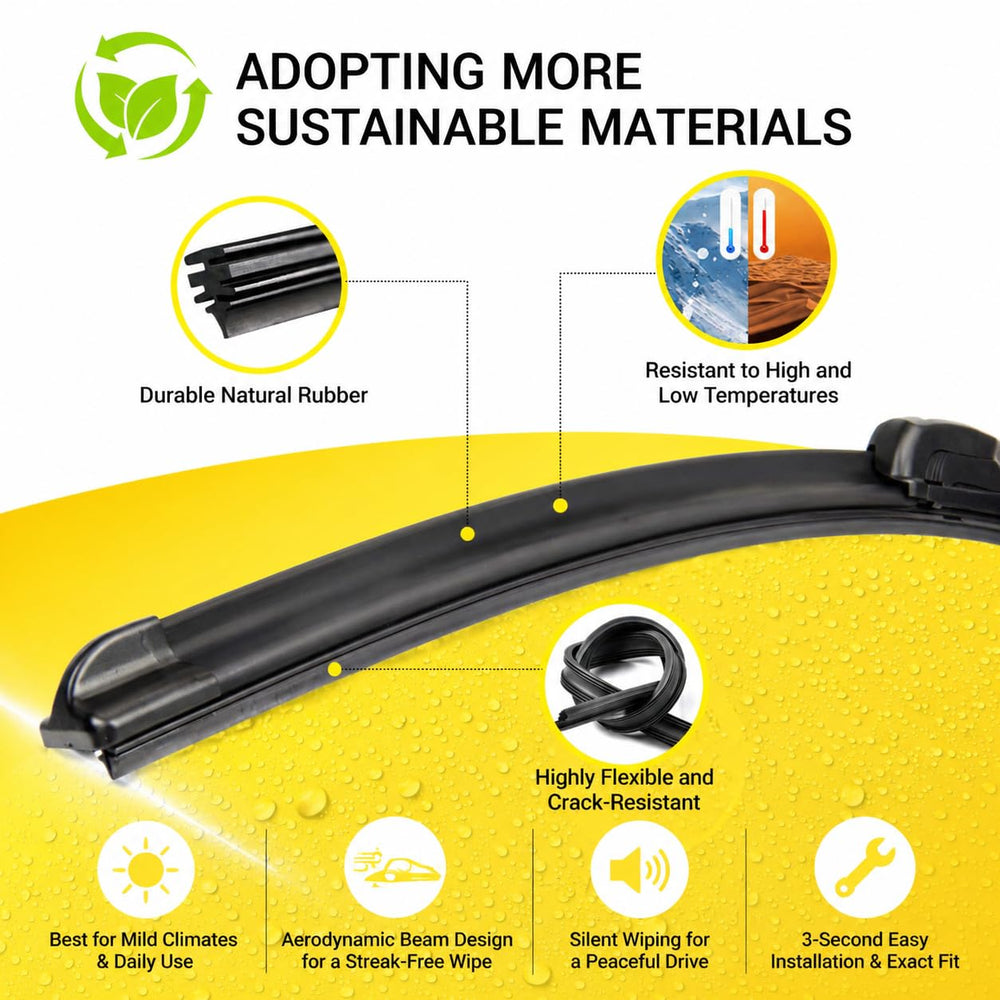 DOG TAIL streak-free-wipe provides crystal-clear view in wet conditions