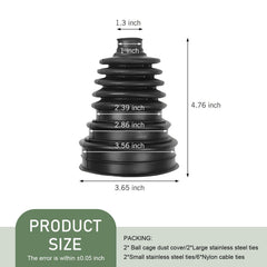 Dogary CV axle boot waterproof design shields gears in tough conditions.