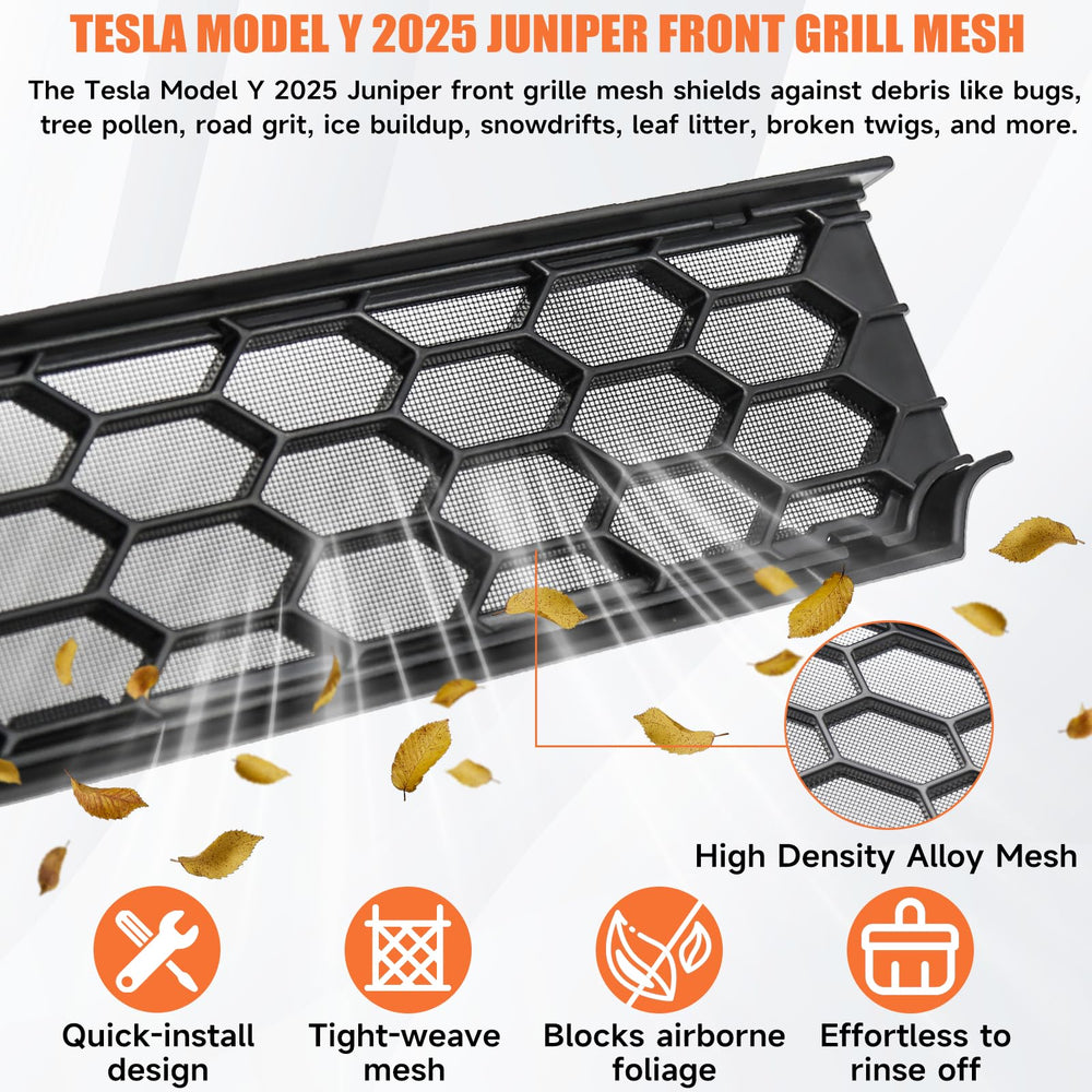 Doietc Grille Mesh Insert offers a precise fit for the Model Y Juniper's front inlet.