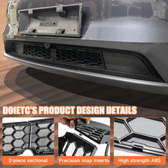 Doietc Grille Mesh Insert seamlessly blends with Model Y Juniper exterior.