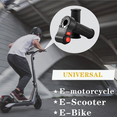Doinal universal throttle in-use on motorcycle shows practical control.