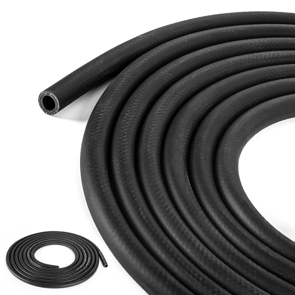 Dojobkinb fuel line 3/8 inch ID 10mm 20ft close-up highlights durable NBR construction for high-temperature use