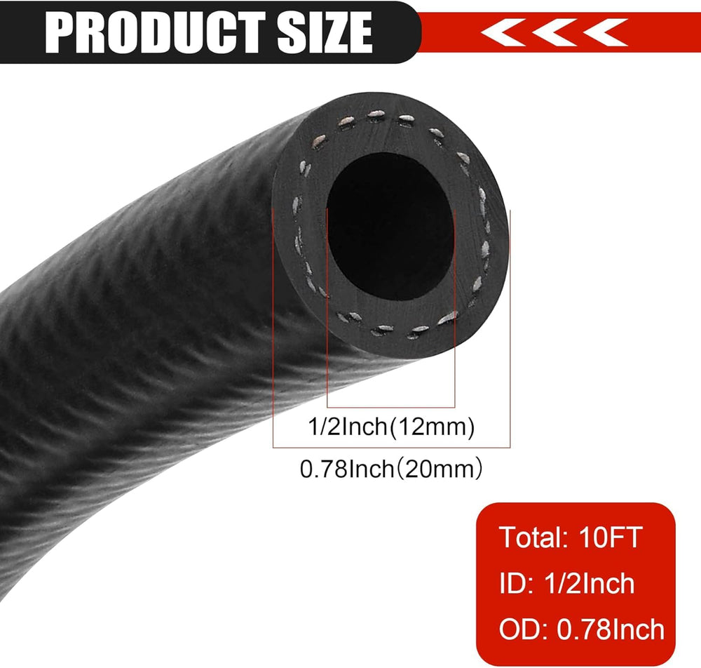 Dojobkinb NBR hose with push-lock design for safe diesel and gasoline routing