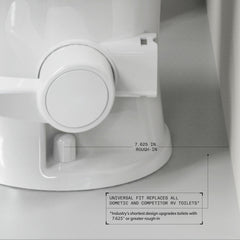 Dometic 400 Essential gravity flush action demonstrates efficient rinse with less water.