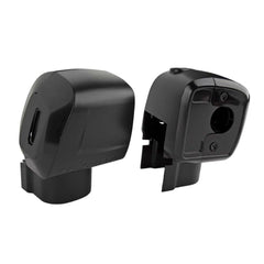 Dometic end caps assembled on the right arm power awning cover kit for a secure, long-lasting fit.