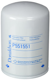Donaldson P551551 hydraulic filter spin-on front view; easy replacement and reliable filtration