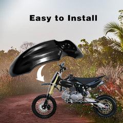 DonDofla CRF50-style front fender guards the bike's lower area.