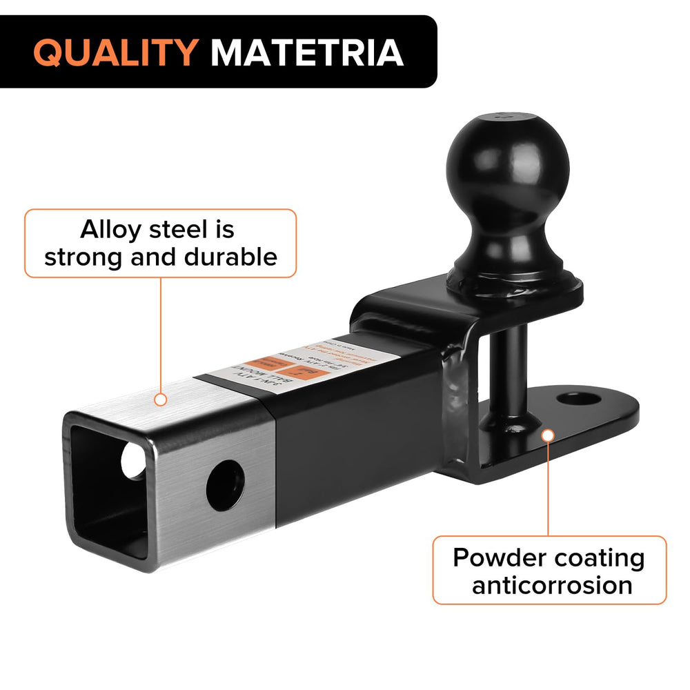Donext universal 2-inch receiver fits standard hitch systems.