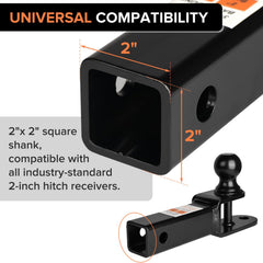 Donext durable black powder-coated finish resists weathering and wear.