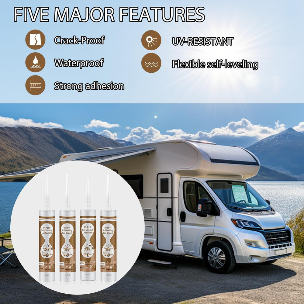 Dongxw self leveling RV roof sealant pour demonstrates fast leveling for gap sealing.