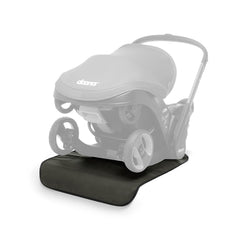 Doona Vehicle Seat Protector under car seat shields against spills and dirt.