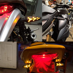 DOPHISALL AUTO flowing indicators mounted on bike demonstrate quick upgrade.