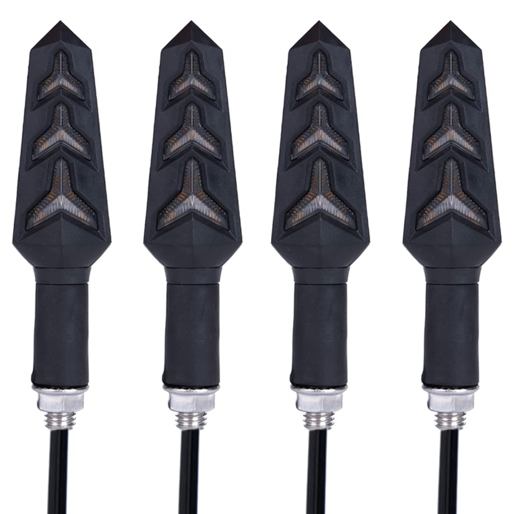 DOPHISALL AUTO flowing indicators front view enhances daytime visibility on motorcycles.