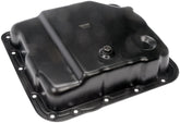 Dorman 265-811 transmission oil pan with drain plug for spill-free service.