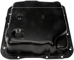 Installed Dorman 265-811 oil pan showing durable steel construction and E-coat finish.