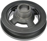 Dorman harmonic balancer front view showing vibration absorption and durability.
