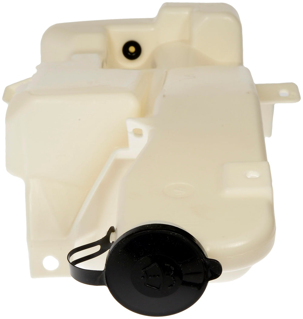 Dorman 603-018 reservoir installed in engine bay ensuring proper fit for Cadillac Chevrolet GMC