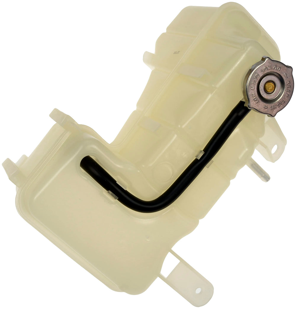 Dorman 603-056 front pressurized coolant reservoir in the engine bay for Chrysler and Dodge vehicles.