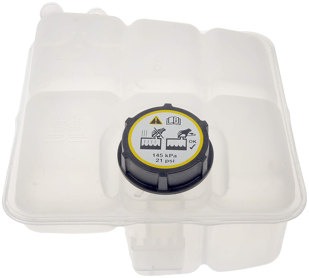 Dorman 603-382 under-hood reservoir withstands heat and vibration during daily driving.