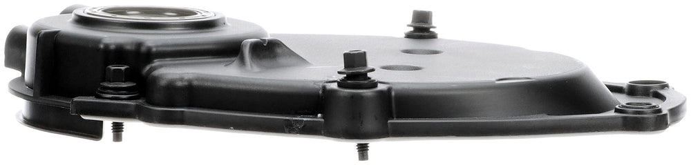Dorman 635-502 timing cover close-up, showing durable construction and seal interface.