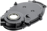 Dorman 635-502 timing cover, front view, engineered for precise fit and long life.